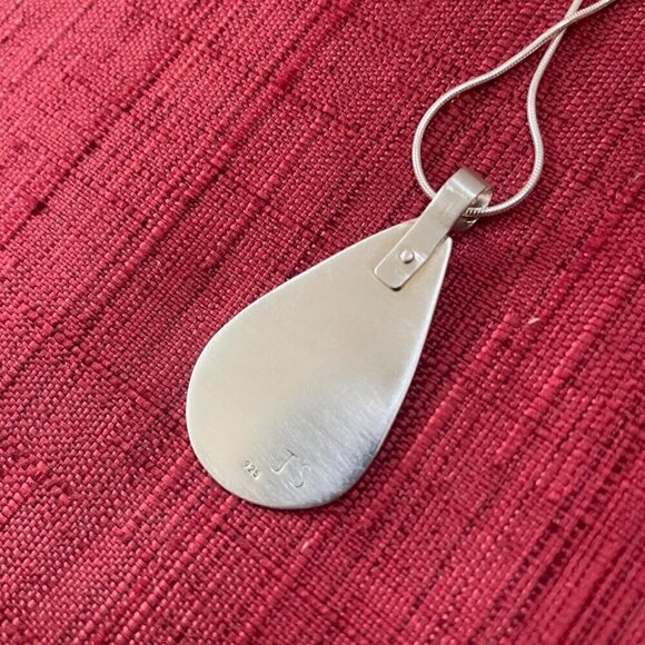 Jessie Senecal Handmade Sterling Silver "Copper Tiger Stripes" Necklace - Picture 3 of 4